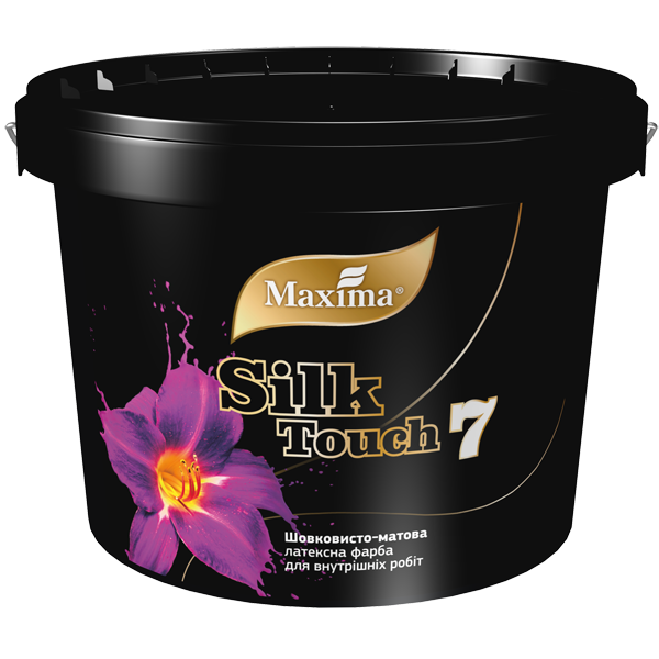 Фарба латексна MAXIMA Silk Touch 7, біла, шовковисто-матова, 12 кг